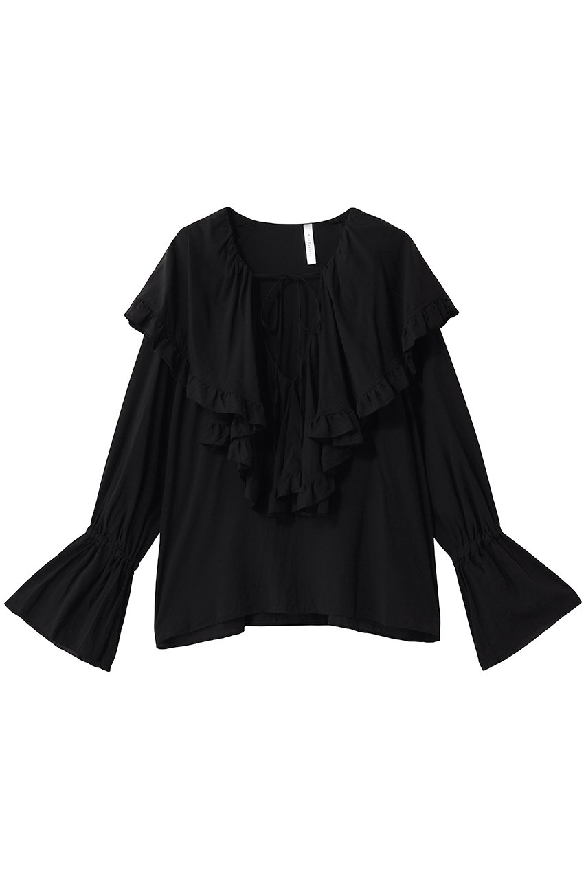 コル ピエロ/Col Pierrotのフリルカラーブラウス(ブラック/1658)