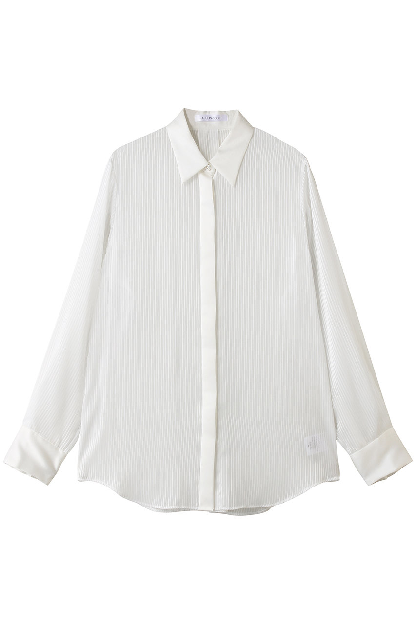 コル ピエロ/Col Pierrotのシアーストライプブラウス(ホワイト/1130-6)