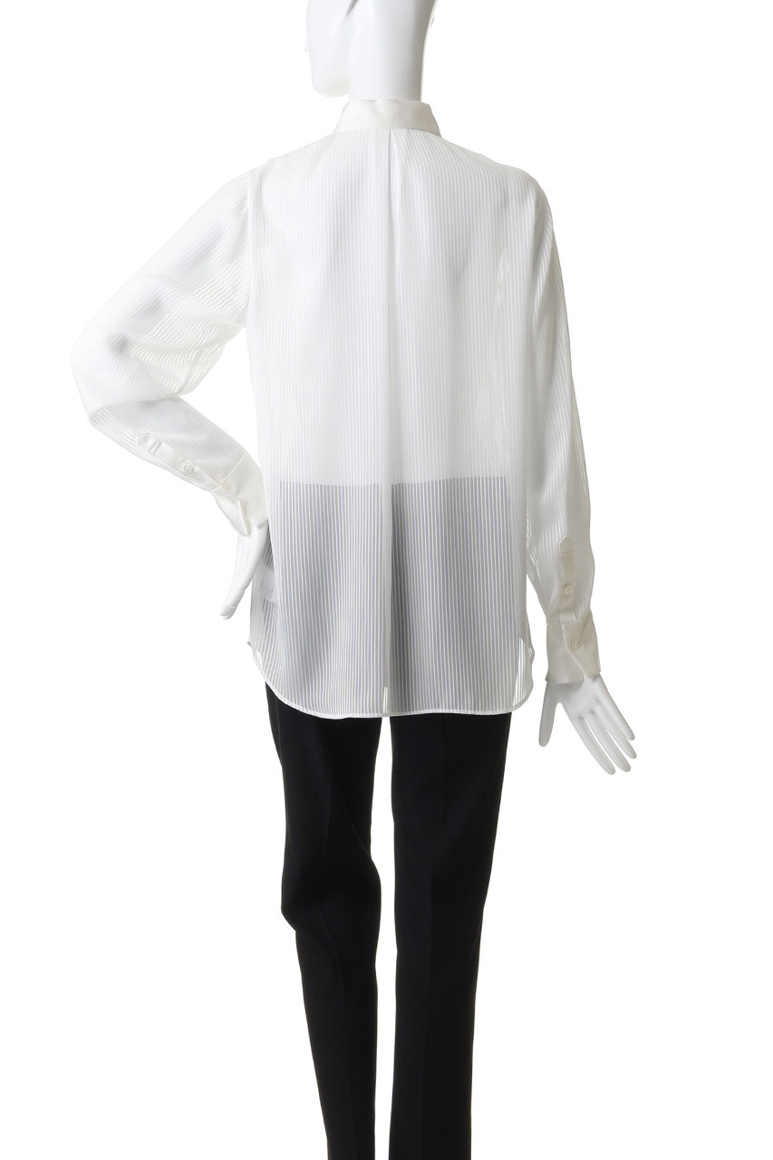 美品 Col Pierrot コルピエロ 23aw Stripe Sheer Shirt ストライプ シアー シャツ ブラウス カットソー シースルー 黒 ブラック レディース 古着 中古 USED 美品 Col Pierrot コルピエロ 23aw Stripe Sheer Shirt ストライプ