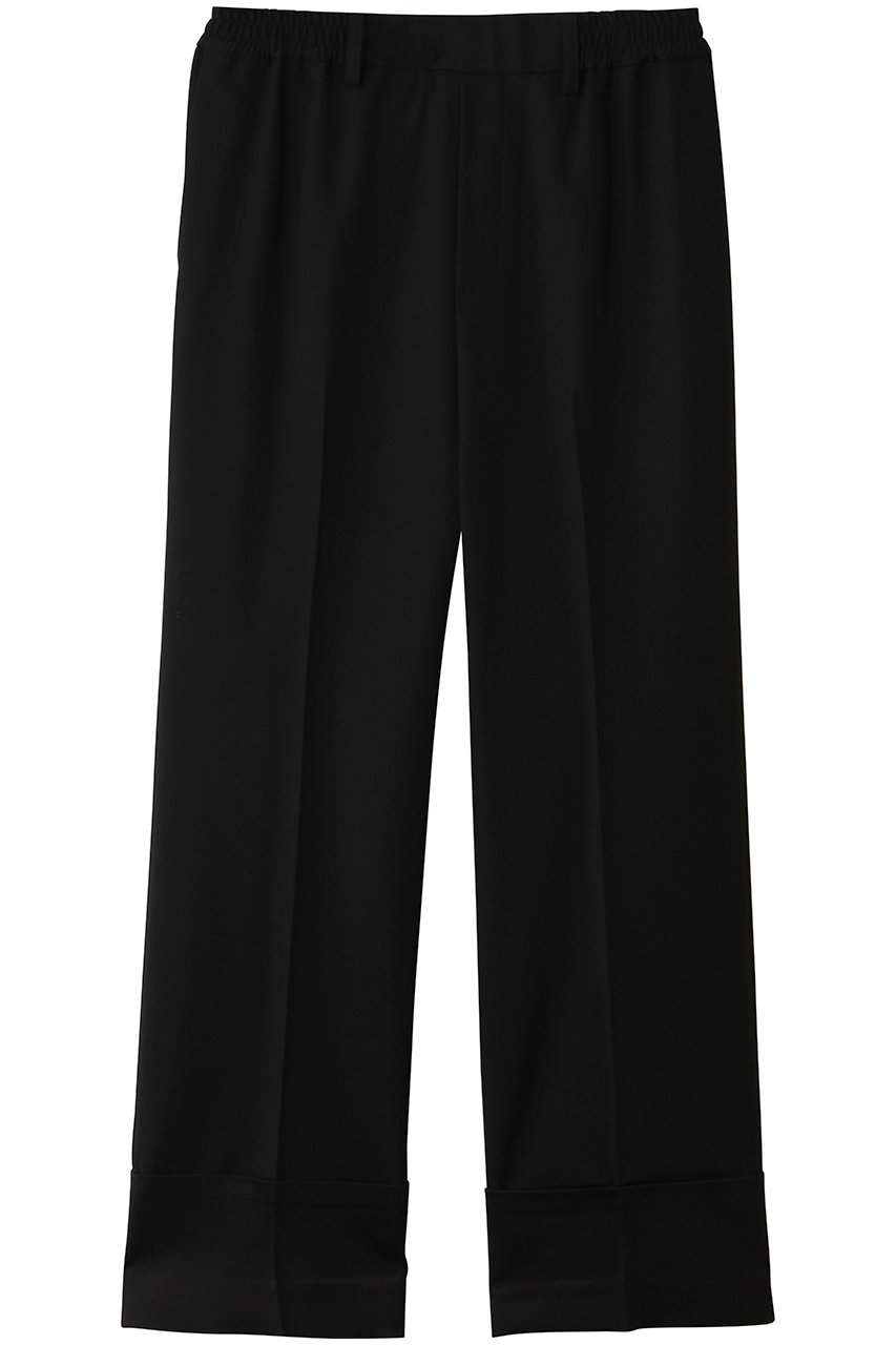 コル ピエロ/Col Pierrotの裾サテンクロップドパンツ(ブラック/1703)