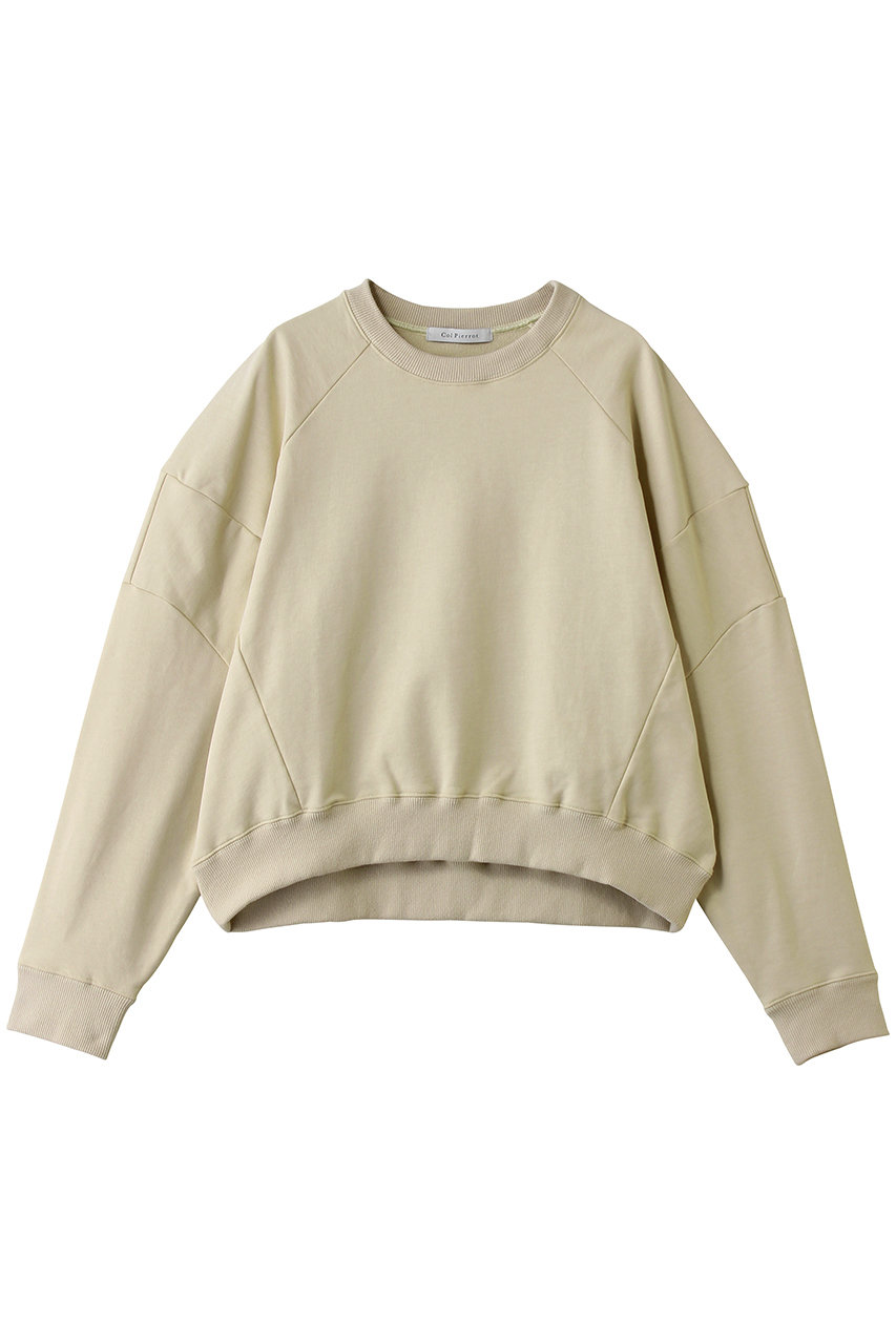 コル ピエロ/Col Pierrotの裏毛シルケット切替トレーナー(イエロー/1708-1)