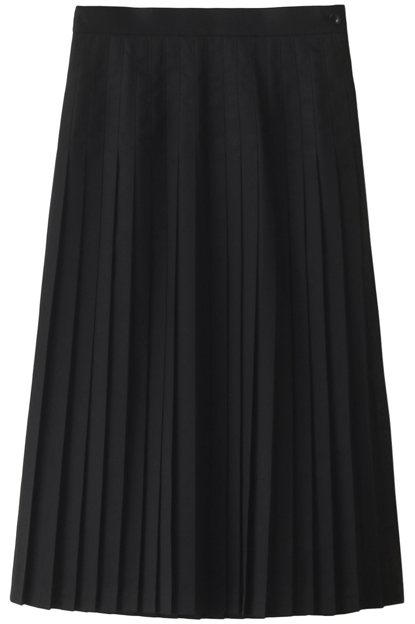 ＜ELLE SHOP＞ OLD ENGLAND ウールナイロンプリーツスカート (ブラック 36) オールド イングランド ELLE SHOP画像