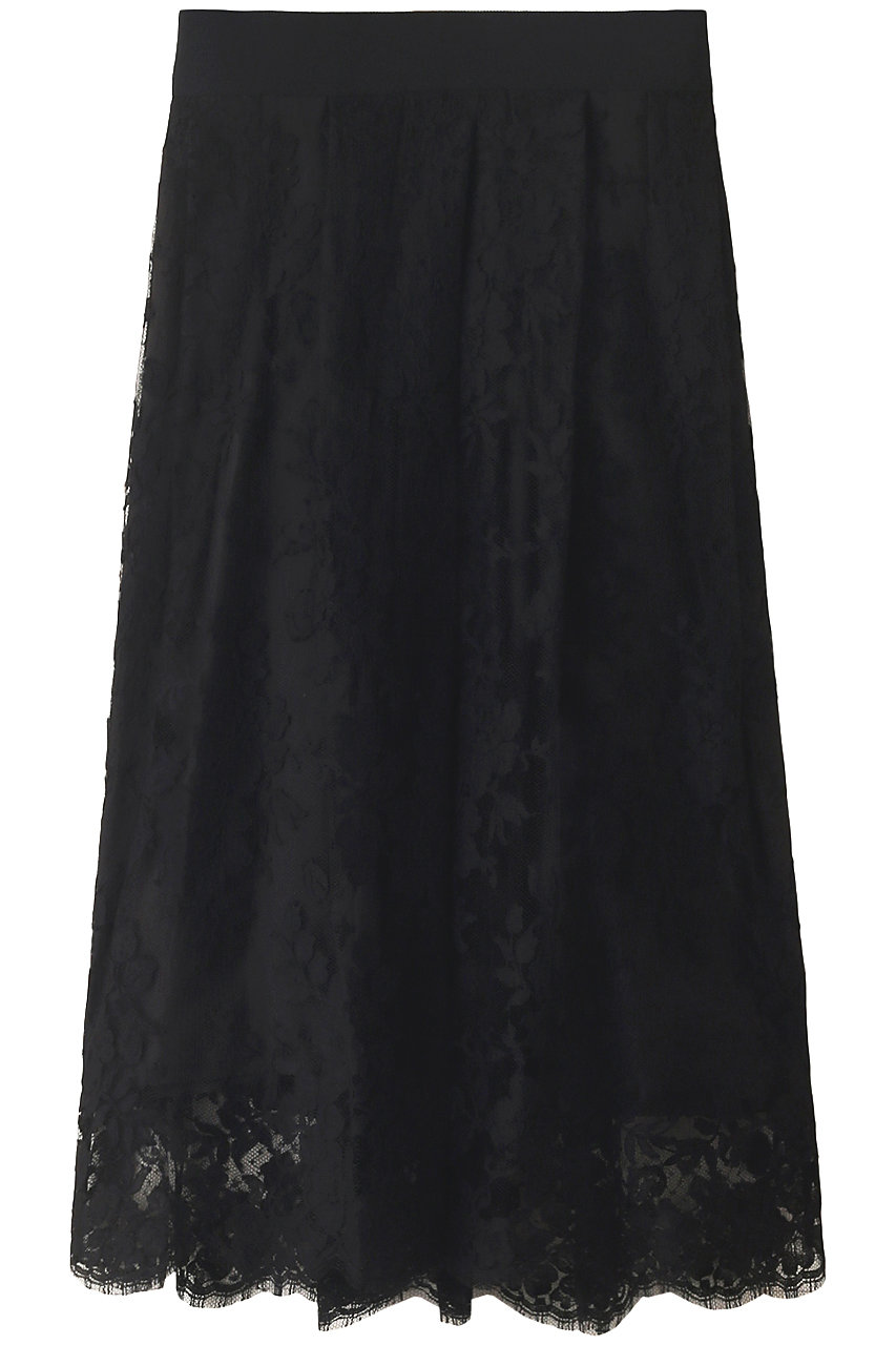 ＜ELLE SHOP＞ OLD ENGLAND レーススカート (ブラック 36) オールド イングランド ELLE SHOP画像