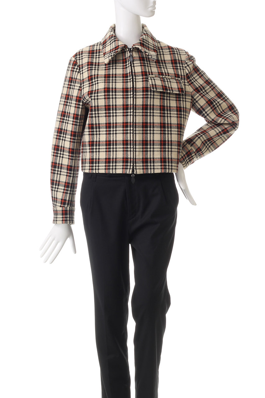 OLD ENGLAND(オールド イングランド)｜ウールチェックブルゾン/チェック の通販｜ELLESHOP・(エル・ショップ)