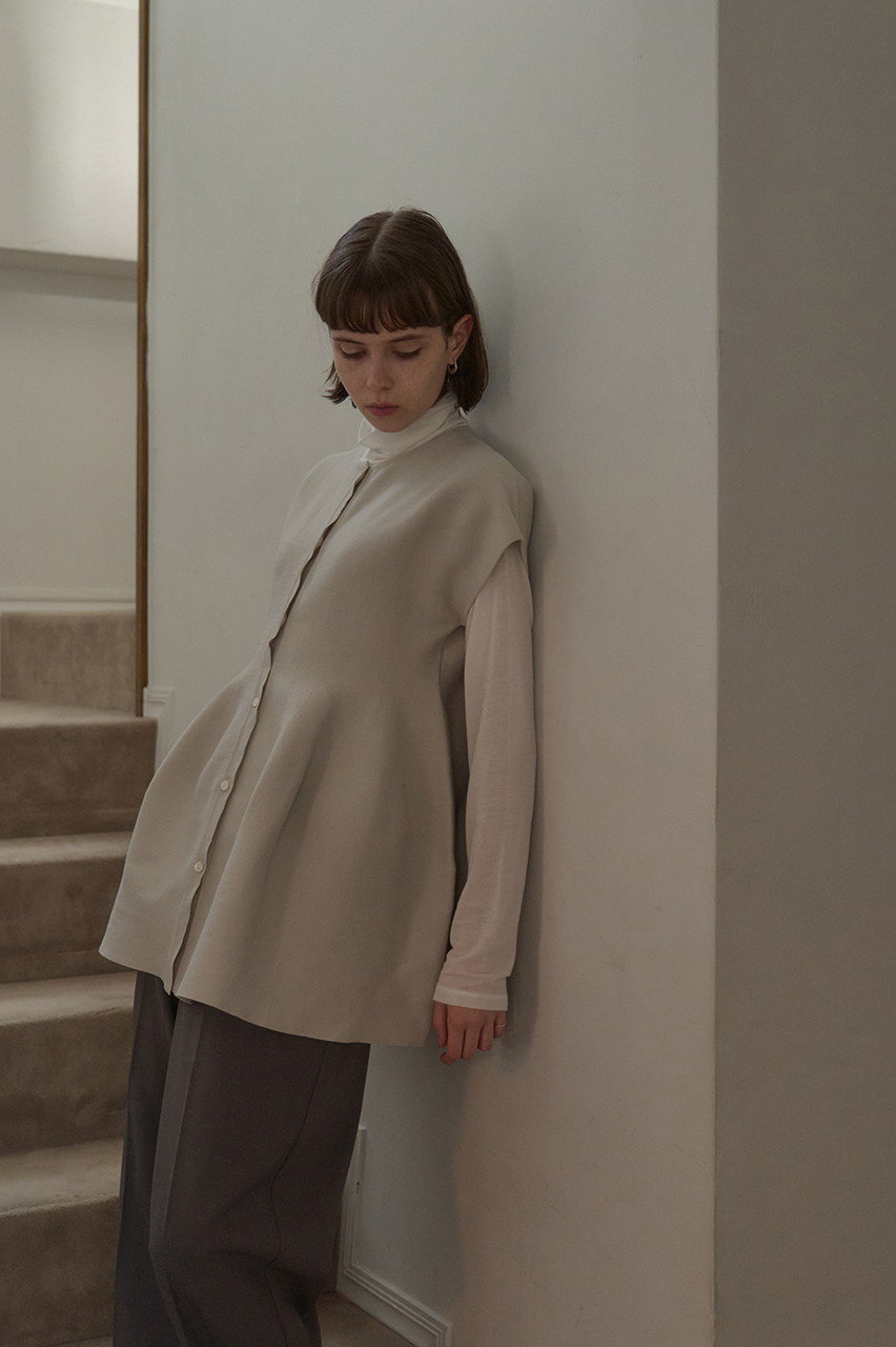 トップス MANOF Knit Tops MANOF(マノフ)｜VOLUME KNIT TOPS/トップス/LIGHT GRAY の通販