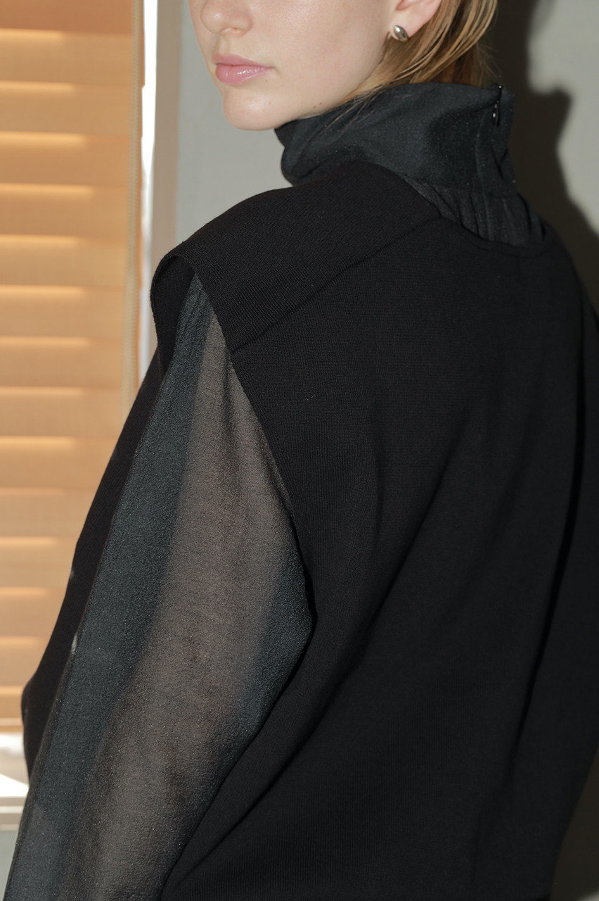 ◇ ⊇ UNOF layered knit tops 長袖 ニット セーター サイズF ネイビー レディース E ◇ ⊇ UNOF layered knit tops 長袖 ニット セーター サイズF