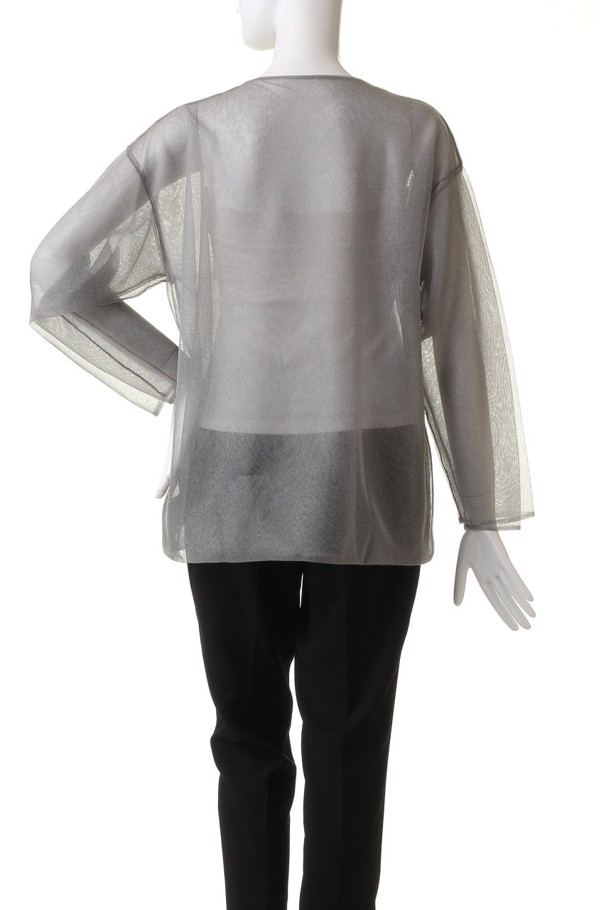 MANOF(マノフ)｜DOUBLE LAYERED KNIT/ニット/SILVER の通販｜ELLESHOP 