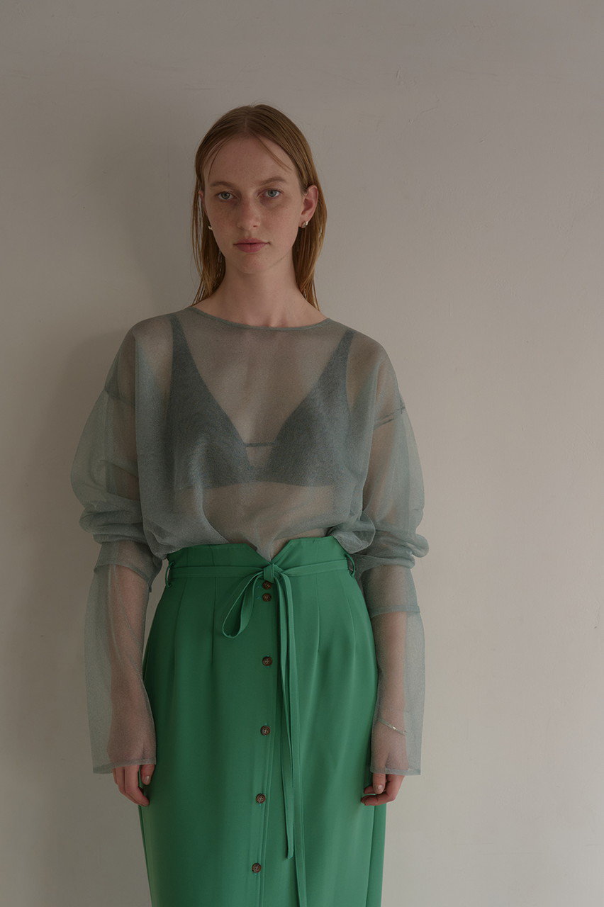 MANOF(マノフ)｜DOUBLE LAYERED KNIT/ニット/SILVER の通販｜ELLESHOP 