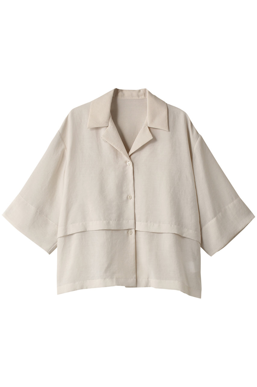 MANOF(マノフ)｜WIDE SHEER SHIRT/シャツ/IVORY の通販｜ELLESHOP  