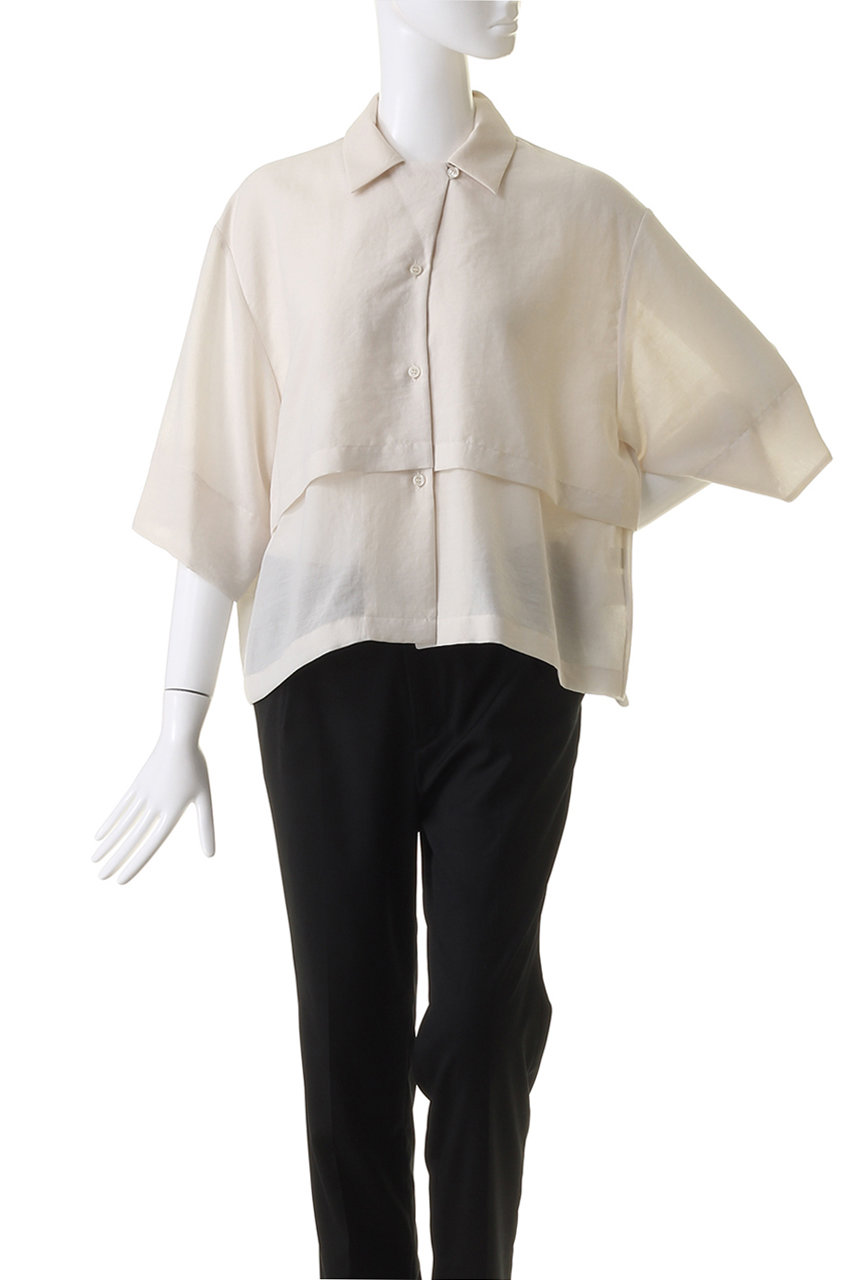 MANOF(マノフ)｜WIDE SHEER SHIRT/シャツ/IVORY の通販｜ELLESHOP 