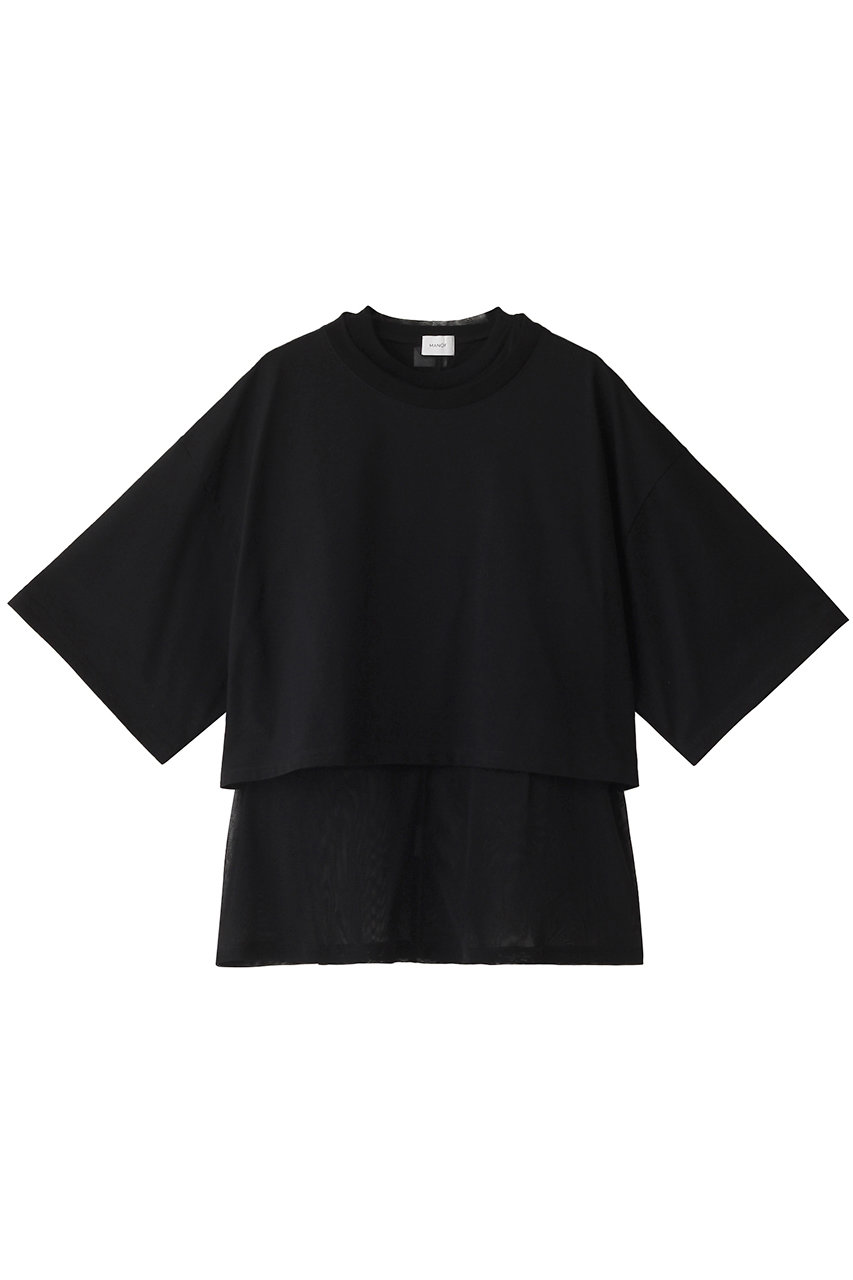 マノフ/MANOFのMESH LAYERED CUT TOPS/トップス(BLACK/86105-1142)