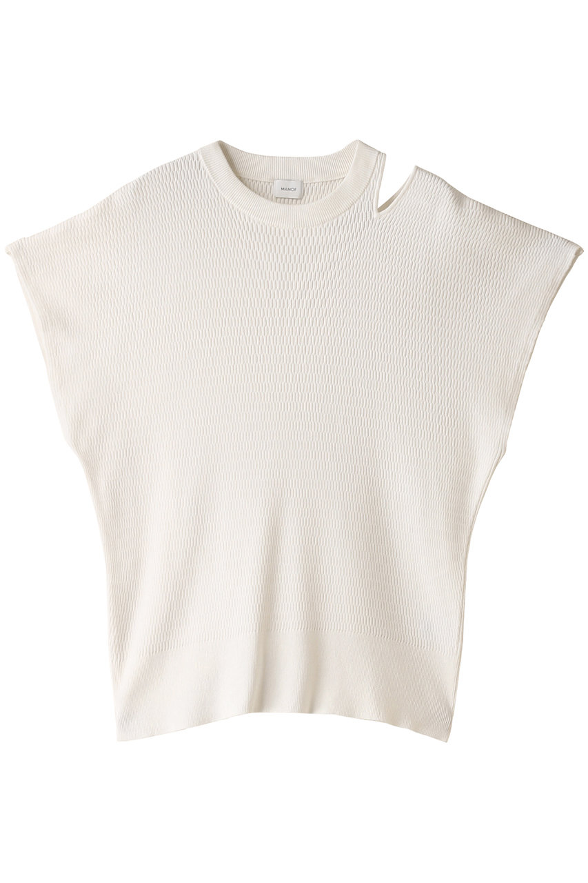 マノフ/MANOFのLAYERED THERMAL KNIT TOPS ニット/セーター(WHITE/87106-2002)