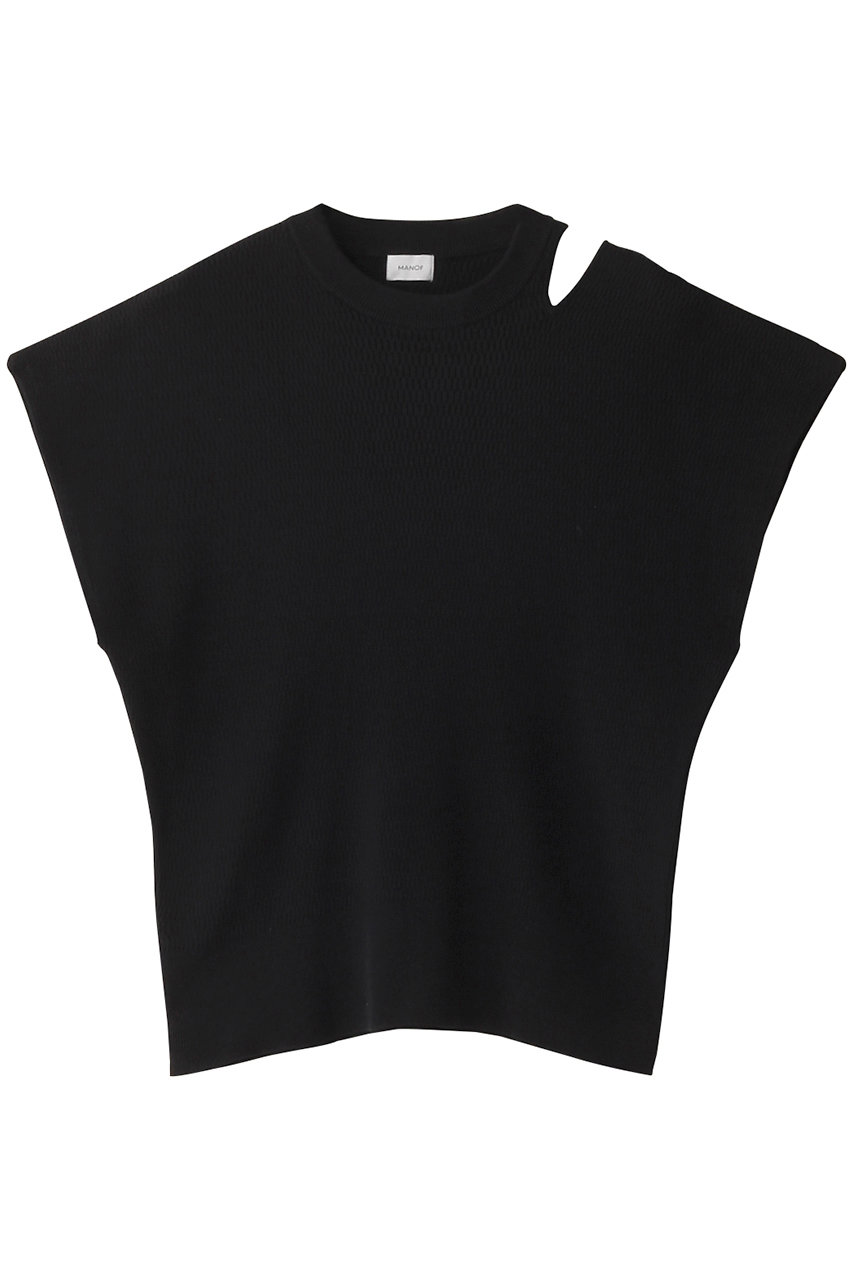 マノフ/MANOFのLAYERED THERMAL KNIT TOPS ニット/セーター(BLACK/87106-2002)