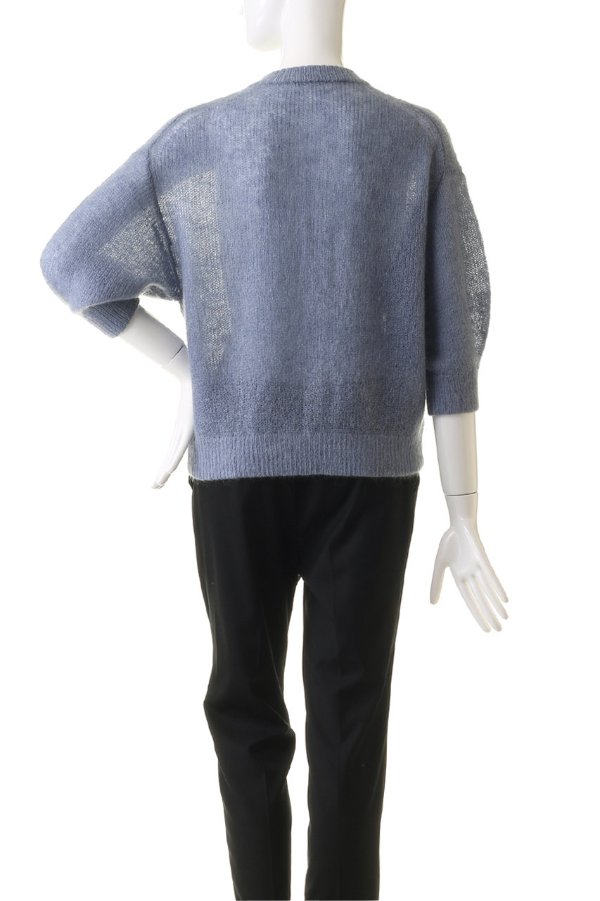 マノフ MANOF HALF SLEEVE MOHAIR KNIT （BLUE） MANOF(マノフ)｜HALF SLEEVE MOHAIR KNIT ニット/カーディガン