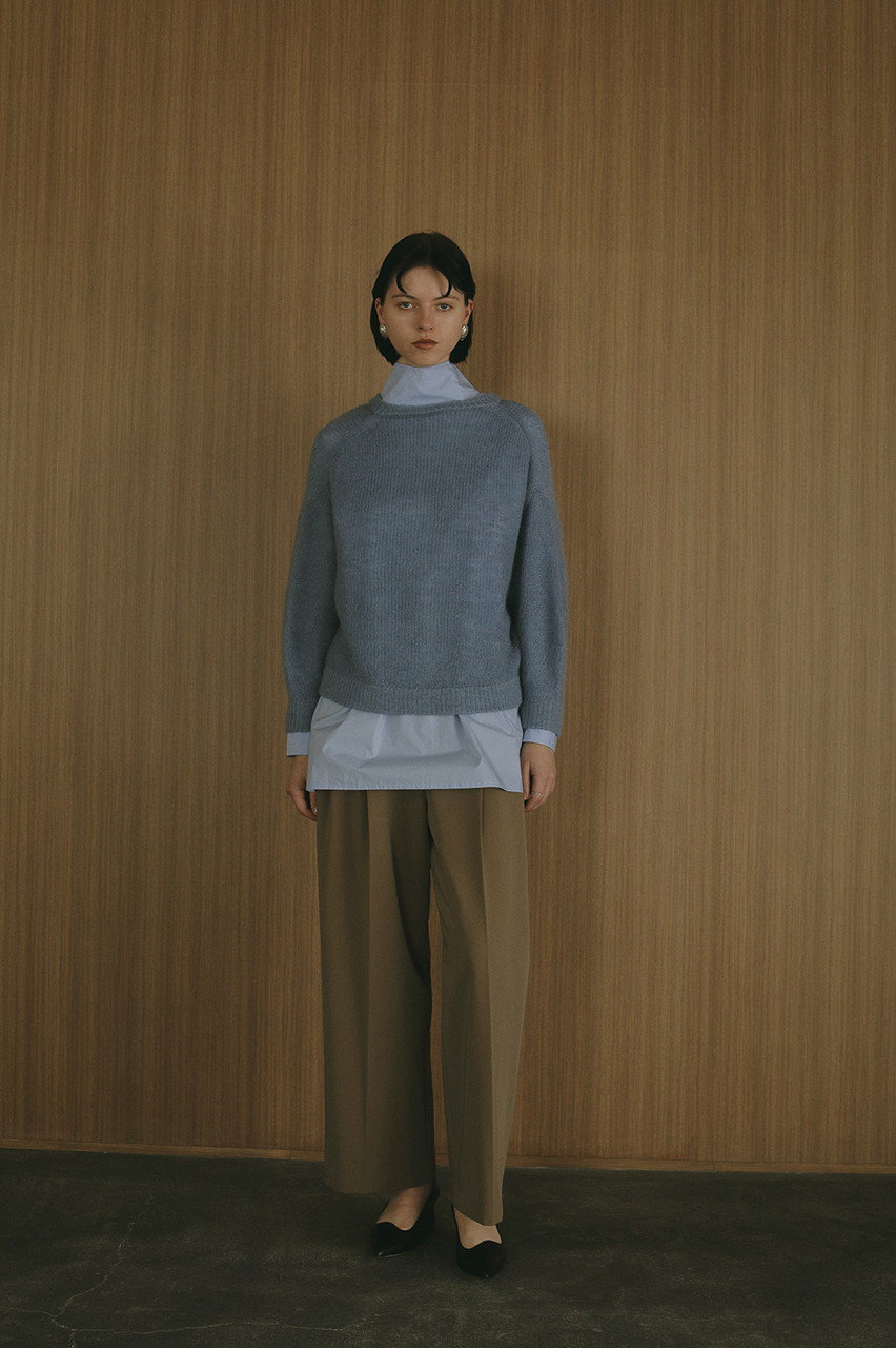 マノフ MANOF HALF SLEEVE MOHAIR KNIT （BLUE） MANOF(マノフ)｜HALF SLEEVE MOHAIR KNIT ニット/カーディガン