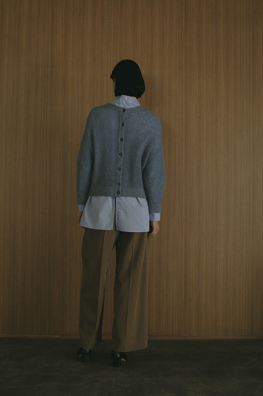 MANOF(マノフ)｜HALF SLEEVE MOHAIR KNIT ニット/カーディガン