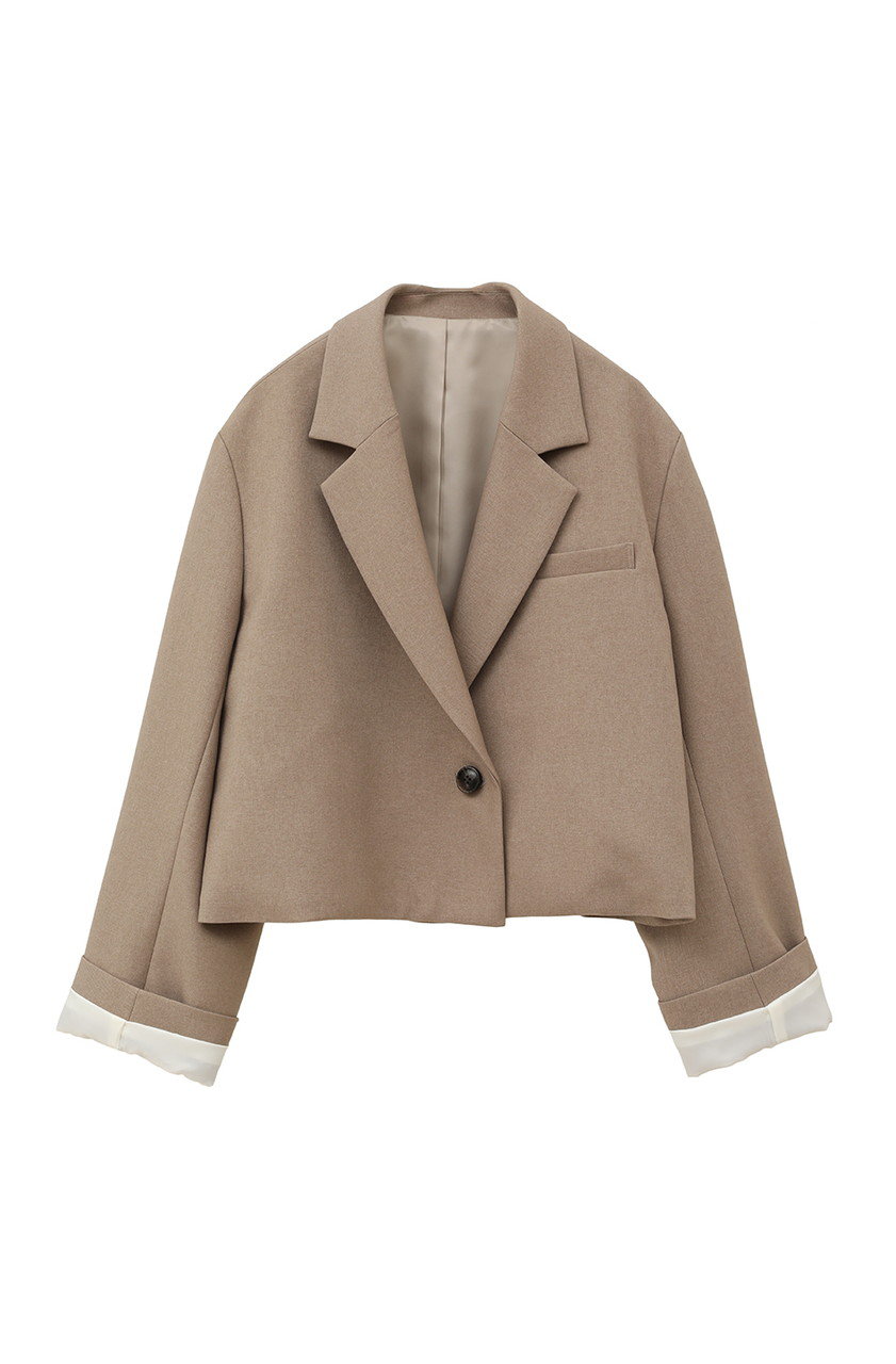 MANOF(マノフ)｜SHORT WIDE JACKET ジャケット/BEIGE の通販｜ELLESHOP・(エル・ショップ)