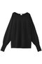 CURVE NECK KNIT TOPS ニット/セーター マノフ/MANOF BLACK