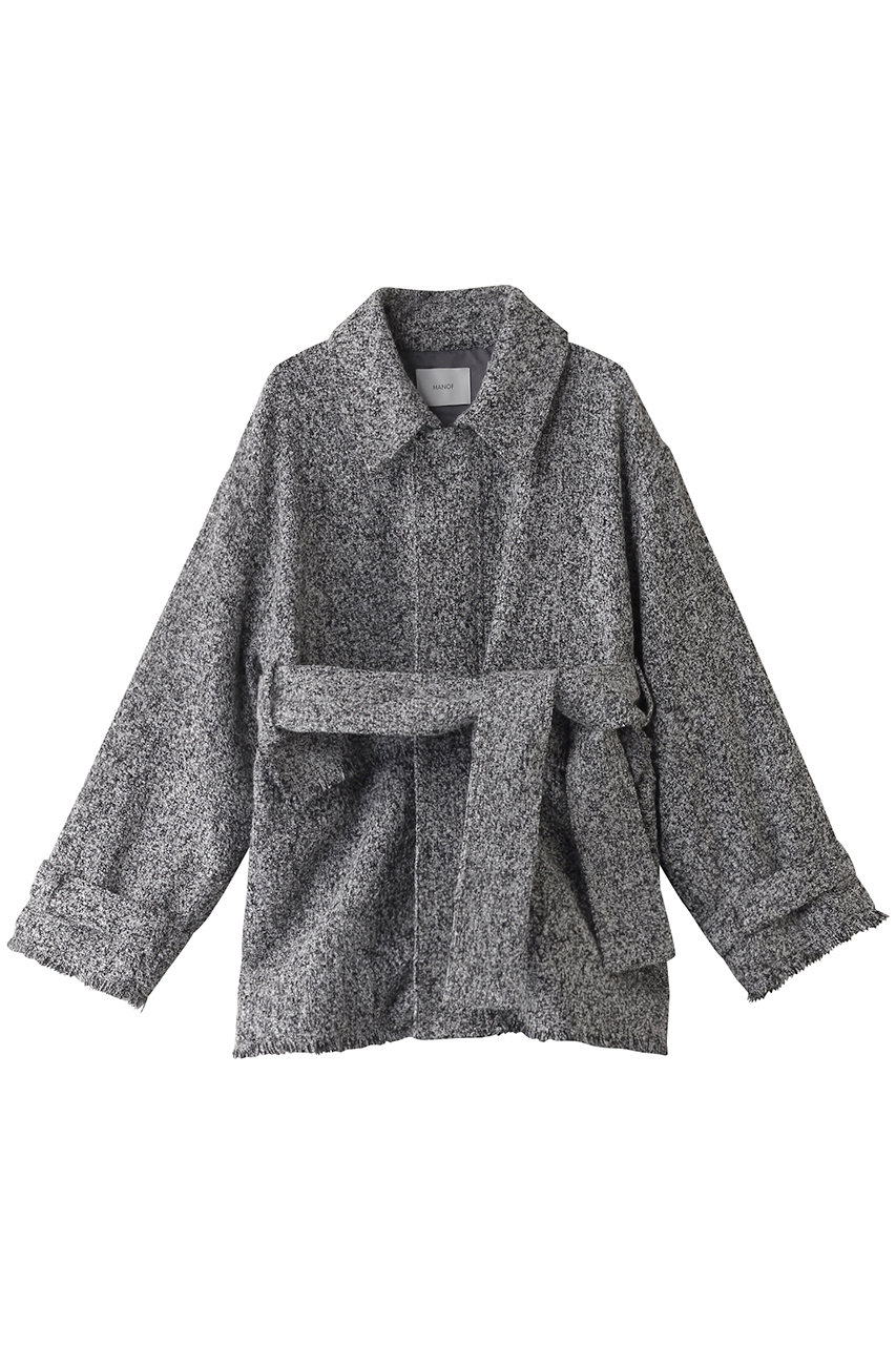 マノフ/MANOFのTWEED MIDI COAT コート/ブルゾン(GRAY/87104-0542)