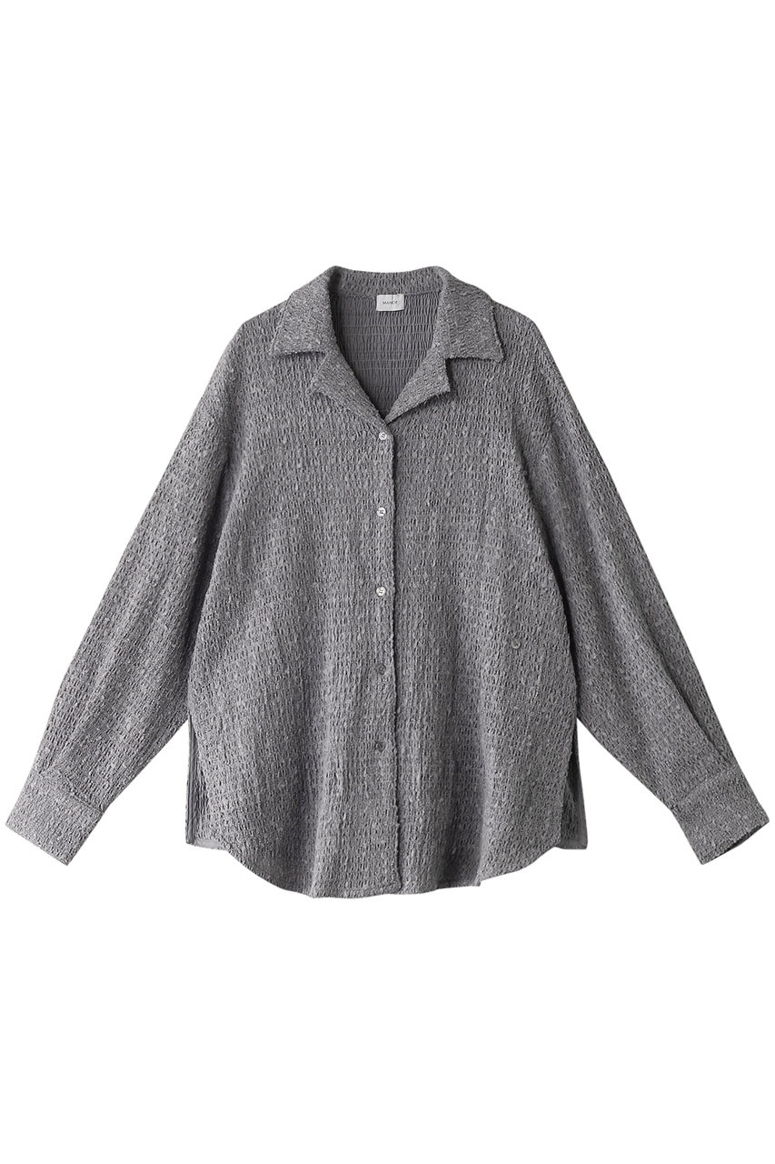 マノフ/MANOFのSHIRRING LACE SHIRTS シャツ/ブラウス(GRAY/87122-4132)