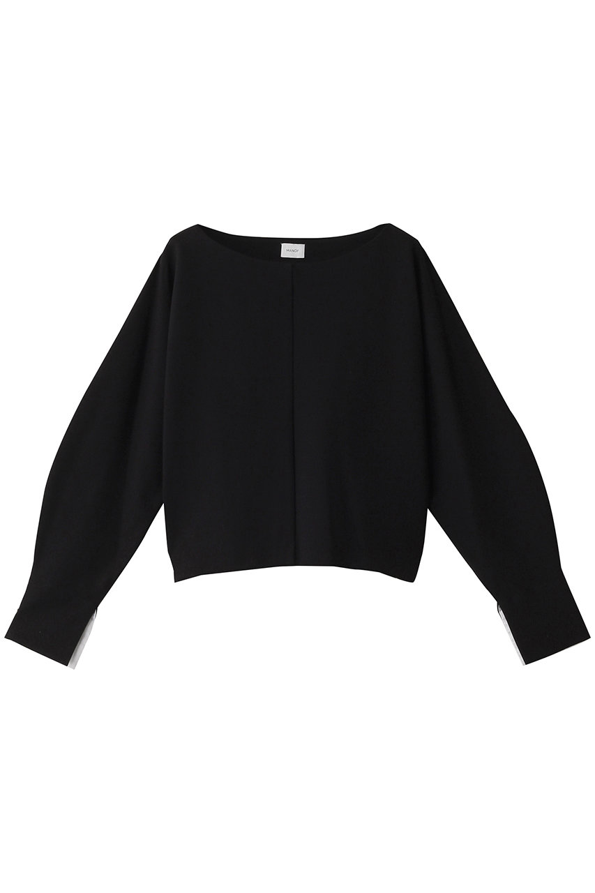 マノフ/MANOFのBOAT NECK PULLOVER Tシャツ/カットソー(BLACK/87105-1122)