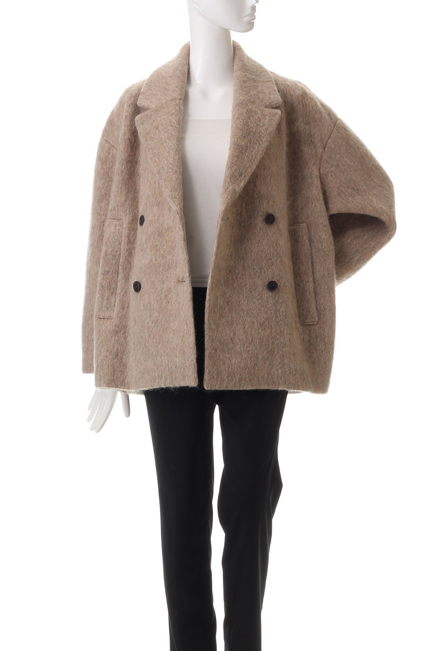 MANOF(マノフ)｜SHAGGY COCOON COAT コート/BEIGE の通販｜ELLESHOP 