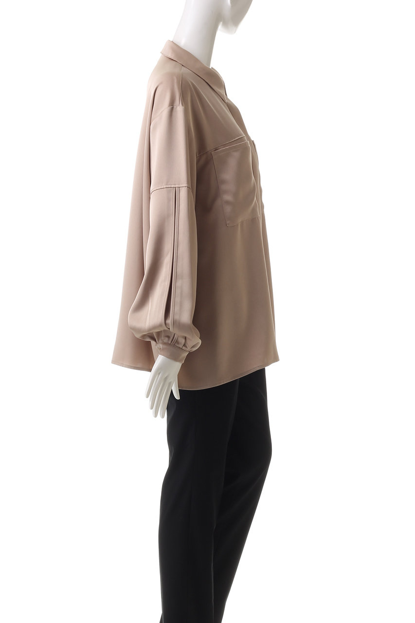 MANOF(マノフ)｜OUT POCKET SATIN SHIRTS シャツ/ブラウス/PINK