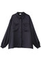 OUT POCKET SATIN SHIRTS シャツ/ブラウス マノフ/MANOF NAVY