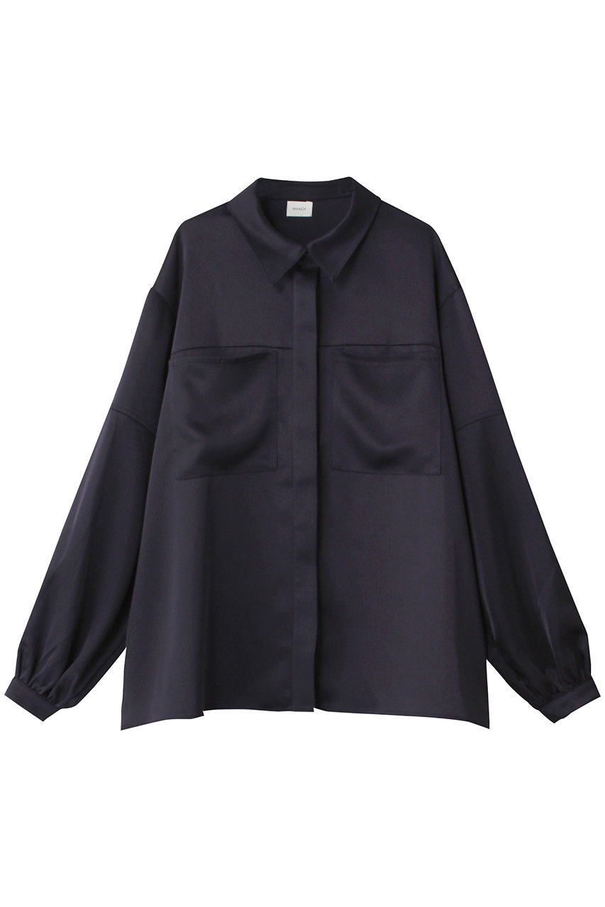 マノフ/MANOFのOUT POCKET SATIN SHIRTS シャツ/ブラウス(NAVY/87122-4122)