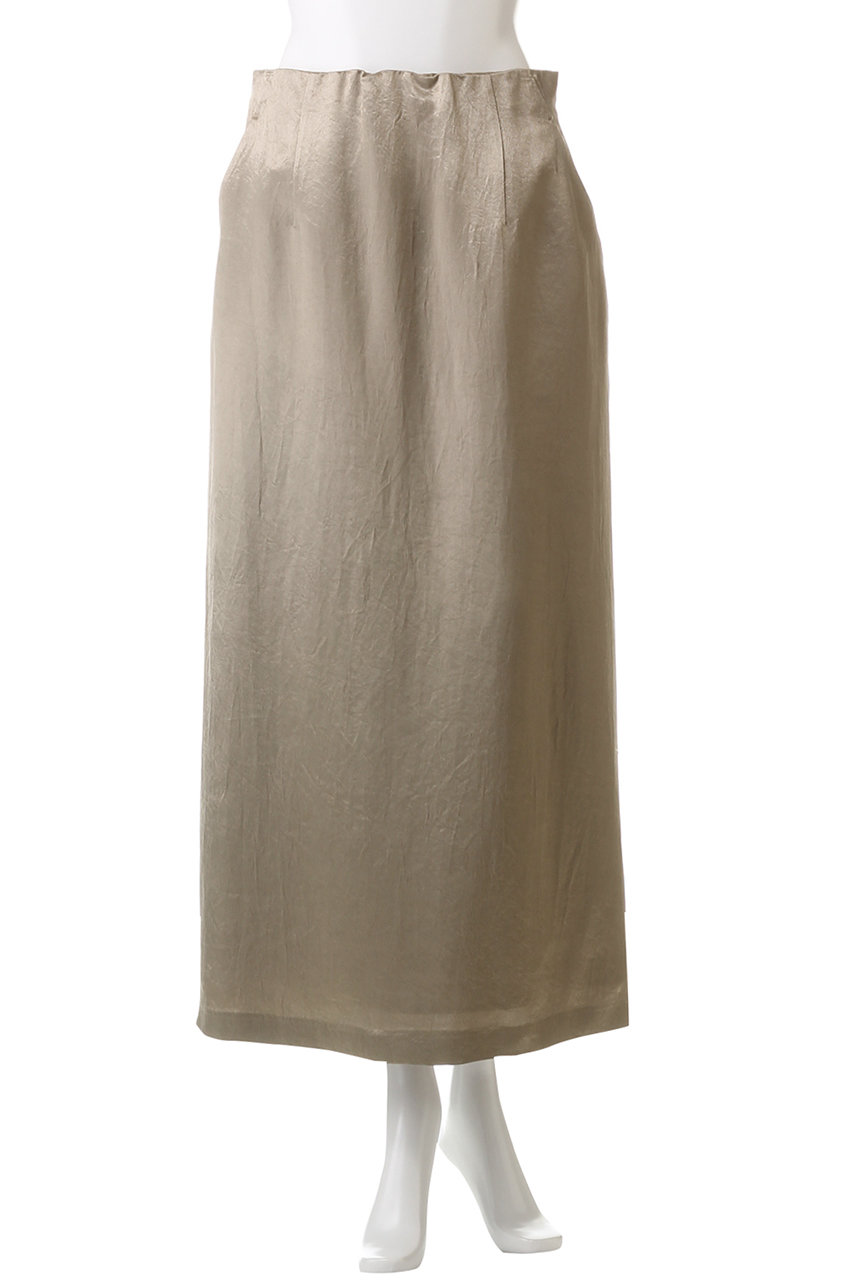 MANOF(マノフ)｜SATIN MAXI SKIRT スカート/BEIGE の通販｜ELLESHOP