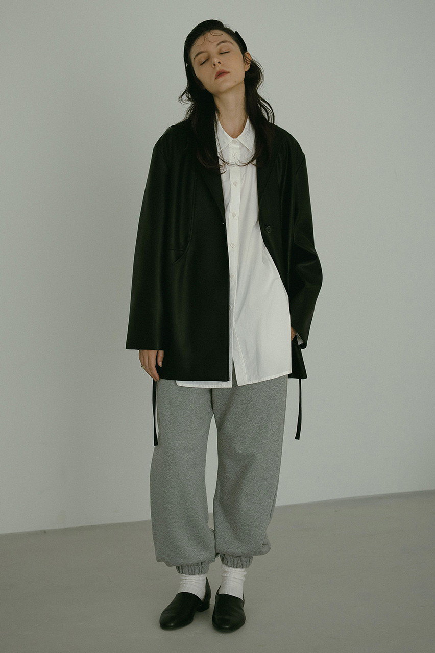 MANOF(マノフ)|FAUX LEATHER JACKET/コート/BLACK の通販 MANOF(マノフ)|FAUX LEATHER JACKET/コート/BLACK の通販