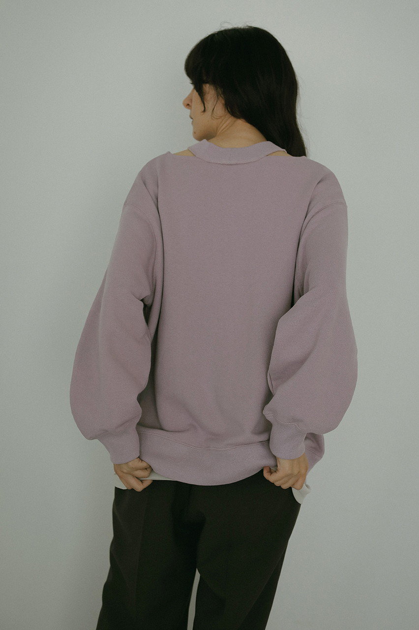 MANOF(マノフ)｜SLIT NECK SWEAT/スウェット/PURPLE の通販