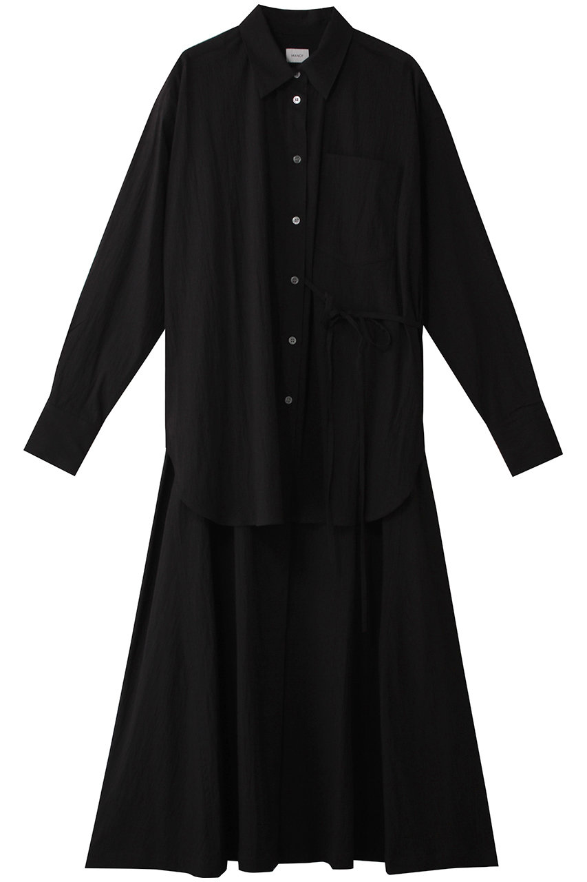 マノフ/MANOFのLAYER SHIRTS ONE PIECE/ワンピース(BLACK/88112-5042)