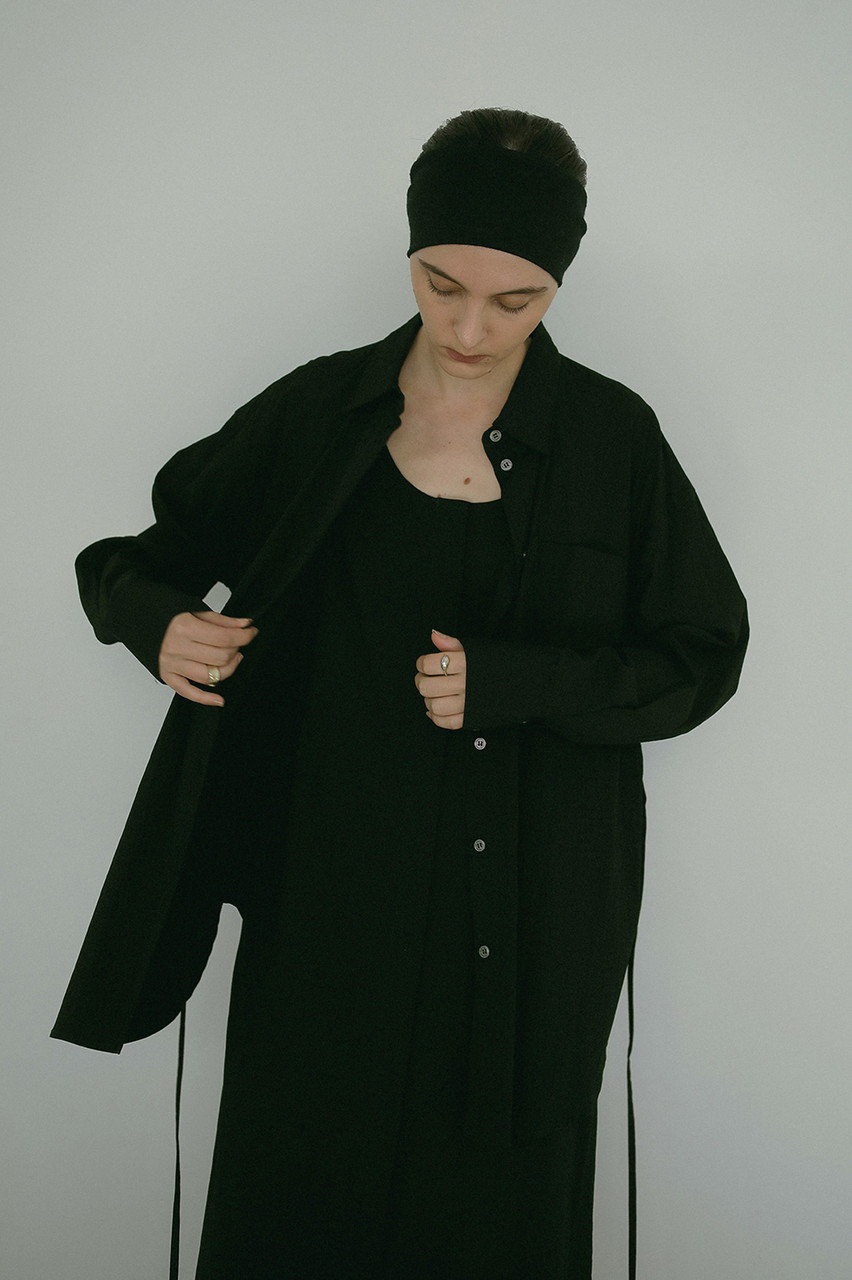 MANOF(マノフ)｜LAYER SHIRTS ONE PIECE/ワンピース/BLACK の通販