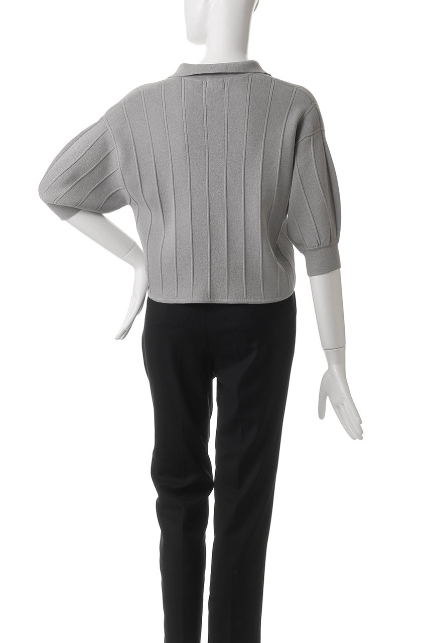 MANOF(マノフ)｜TUCK KNIT SHORT TOPS/ニット/GRAY の通販
