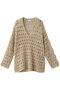 CROCHET KNIT TOPS/トップス マノフ/MANOF BEIGE