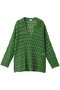 CROCHET KNIT TOPS/トップス マノフ/MANOF GREEN