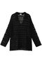 CROCHET KNIT TOPS/トップス マノフ/MANOF BLACK