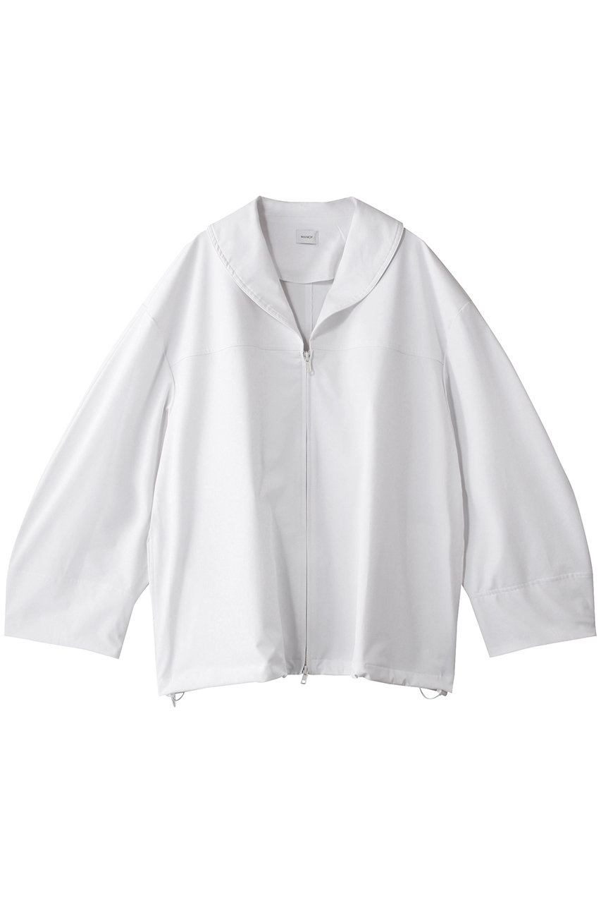MANOF ACTIVE SHAWL COLLAR BLOUSON/ブルゾン (WHITE, F) マノフ ELLE SHOP MANOF ACTIVE SHAWL COLLAR BLOUSON/ブルゾン (WHITE, F) マノフ ELLE SHOP