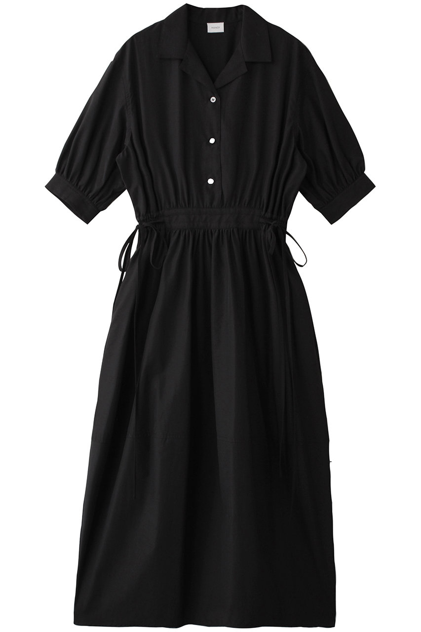 MANOF TYPEWEITER GATHER ONE PIECE/ワンピース (BLACK, M) マノフ ELLE SHOP MANOF TYPEWEITER GATHER ONE PIECE/ワンピース (BLACK, M) マノフ ELLE SHOP