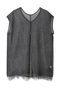 SHEER CROCHET KNIT TOPS/ニット マノフ/MANOF CHARCOAL　GRAY