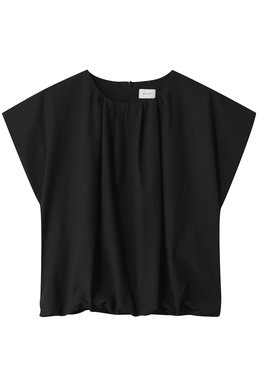 MANOF GATHER COMPACT CUT TOPS/カットソー (BLACK, F) マノフ ELLE SHOP MANOF GATHER COMPACT CUT TOPS/カットソー (BLACK, F) マノフ ELLE SHOP