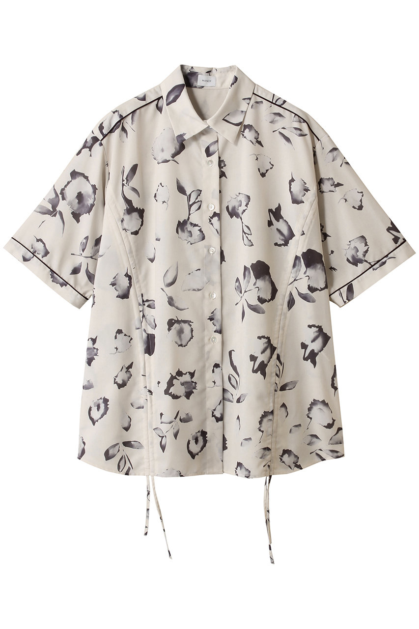 MANOF BLURRED FLOWER SHIRTS シャツ・ブラウス (IVORY, F) マノフ ELLE SHOP MANOF BLURRED FLOWER SHIRTS シャツ・ブラウス (IVORY, F) マノフ ELLE SHOP