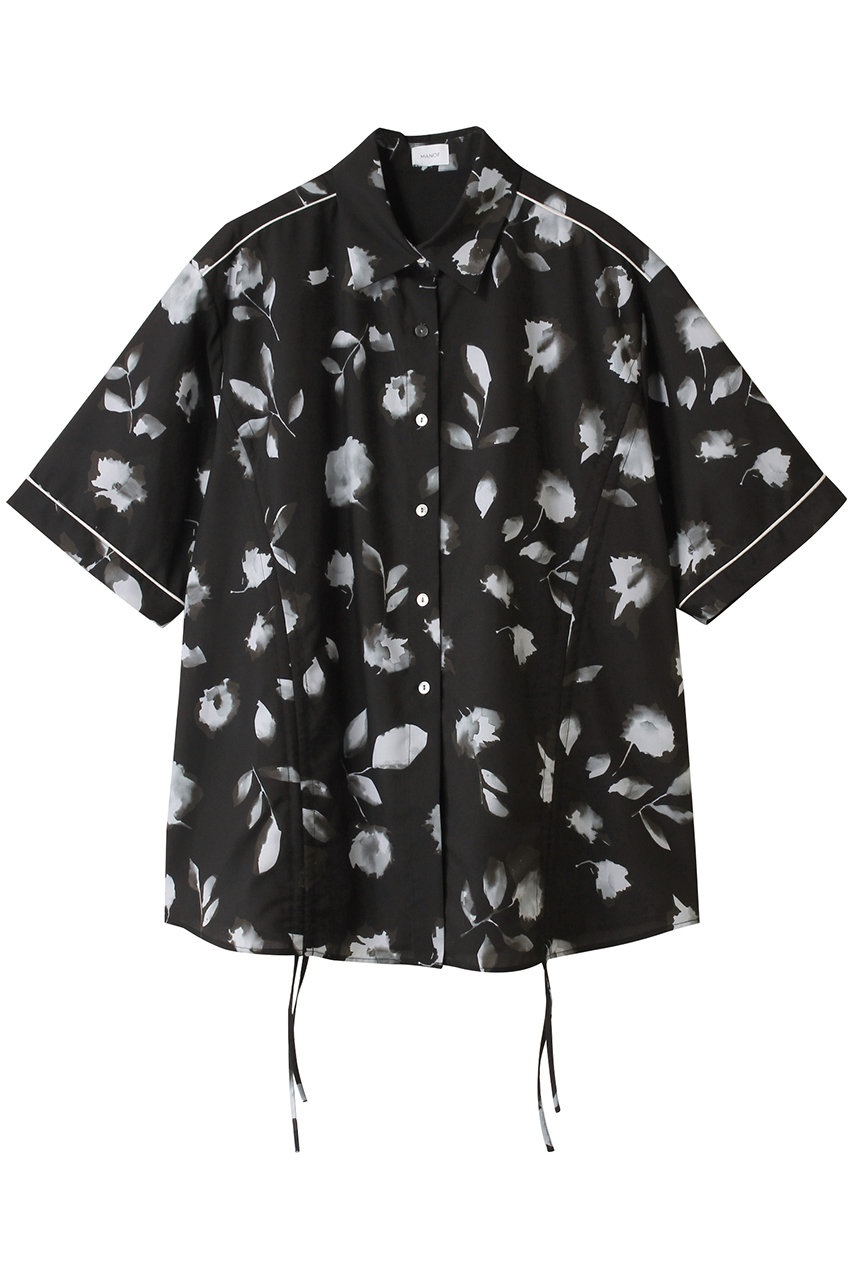 MANOF BLURRED FLOWER SHIRTS シャツ・ブラウス (BLACK, F) マノフ ELLE SHOP MANOF BLURRED FLOWER SHIRTS シャツ・ブラウス (BLACK, F) マノフ ELLE SHOP