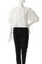 DRAWSTRING SLEEVE SHORT BLOUSE シャツ・ブラウス マノフ/MANOF