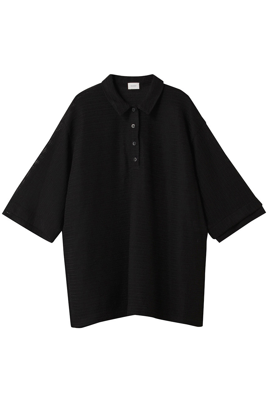 MANOF MESH POLO SHIRTS Tシャツ・カットソー (BLACK, F) マノフ ELLE SHOP MANOF MESH POLO SHIRTS Tシャツ・カットソー (BLACK, F) マノフ ELLE SHOP