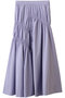 SHIRRING FLARE SKIRT スカート マノフ/MANOF PURPLE