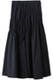 SHIRRING FLARE SKIRT スカート マノフ/MANOF NAVY