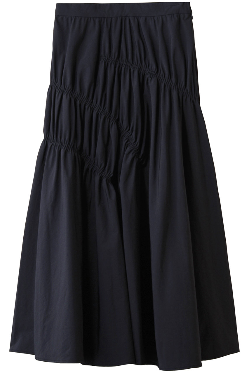 MANOF SHIRRING FLARE SKIRT スカート (NAVY, S) マノフ ELLE SHOP MANOF SHIRRING FLARE SKIRT スカート (NAVY, S) マノフ ELLE SHOP