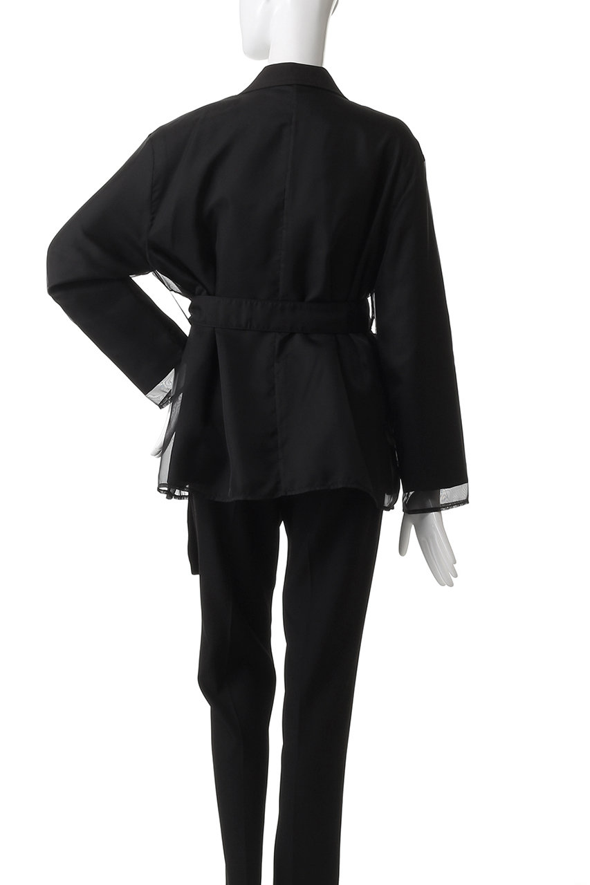 MANOF(マノフ)｜LAYERED SHEER JACKET ジャケット/BLACK の通販